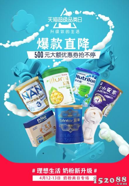 天猫超级品类日奶粉专场 打造奶粉品牌全面升级新模式