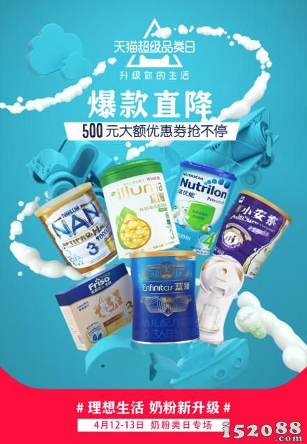 天猫超级品类日奶粉专场 打造奶粉品牌全面升级新模式
